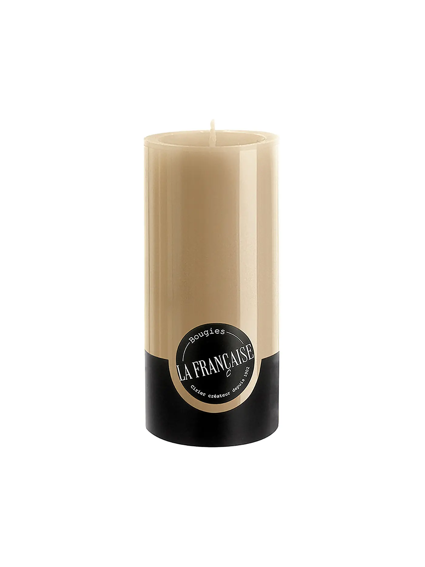 BOUGIES LA FRANCAISE | Stumpenkerze COLORAMA 15x7cm noir | camel